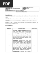 Course Objective:: Module No. Description of Topic Lecture Hours