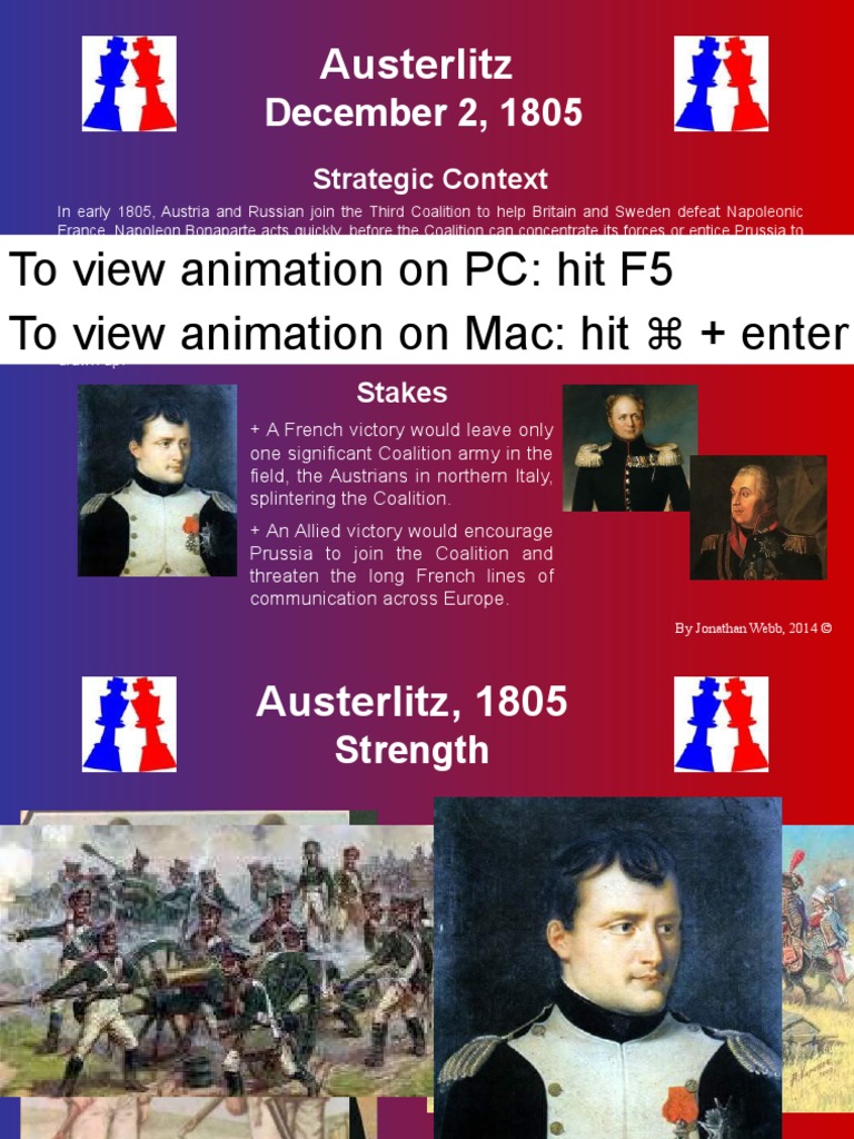 Battle of Austerlitz 1805 Animation PDF Wars Of Independence Napoleon
