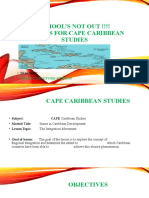CAPE CARIBBEAN STUDIES Integration