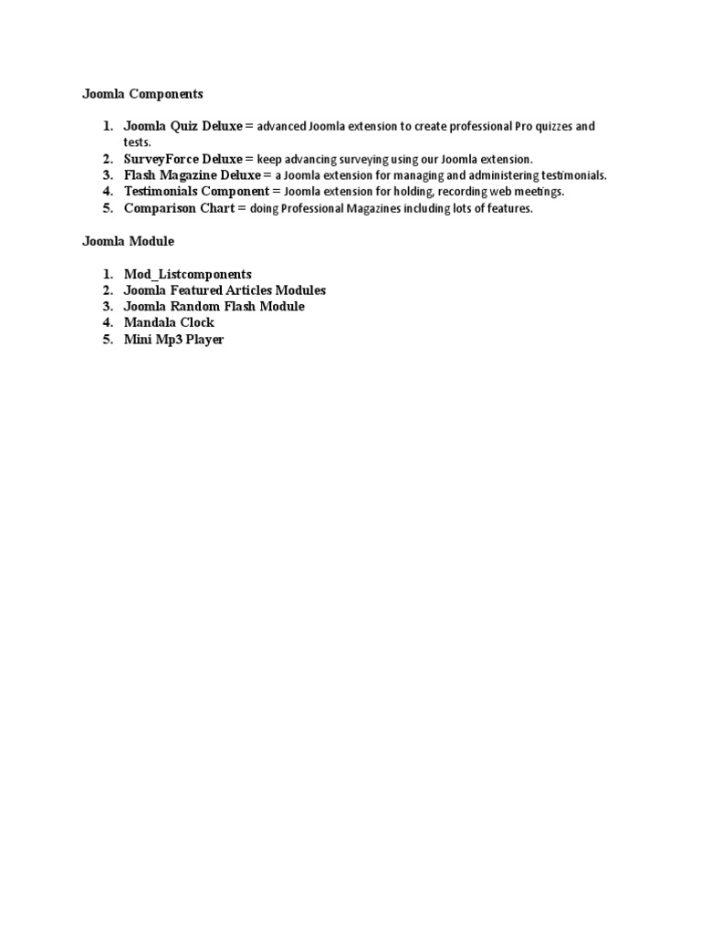 Joomla Components | PDF | Computers