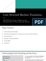 Code-Switched Machine Translation