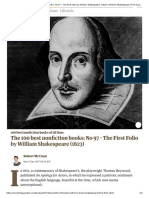 The 100 Best Nonfiction Books - No 97 - The First Folio by William Shakespeare (1623) - William Shakespeare - The Guardian