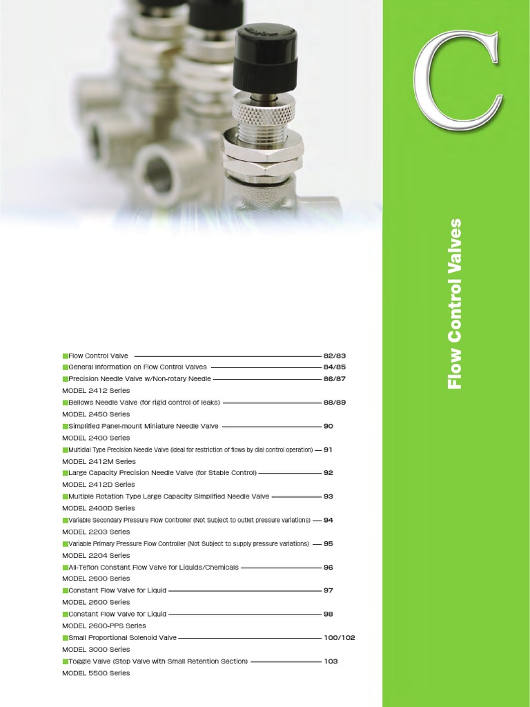 02 - KOFLOC-Valve Reguladoras de Fluxo | PDF | Valve | Fluid Dynamics