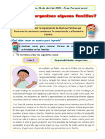 ¿Cómo Se Organizan Algunas Familias?: ¿Qué Aprenderé Hoy?