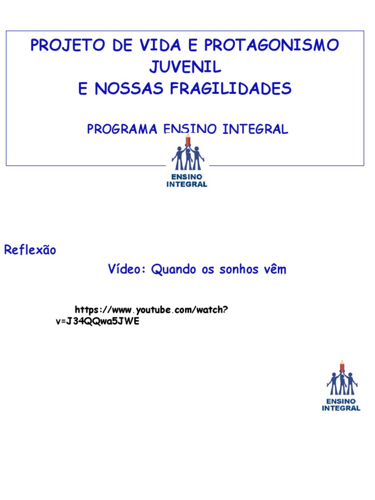 Protagonismo Juvenil e Projeto de Vida | PDF | Escolas | Pedagogia