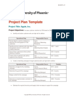 Project Plan Template: Project Title: Apple, Inc