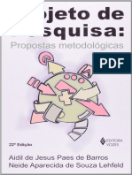 Resumo Projeto de Pesquisa Propostas Metodologicas Neide Aparecida de Souza Lehfeld Aidil de Jesus Paes de Barros