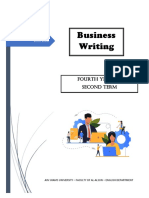 Business Writing Handout 2nd Term