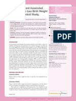 Hearing Loss and Associated Risk Factors in Low Birth Weight Infants - A Clinical Study