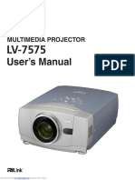 MULTIMEDIA PROJECTOR LV-7575 User’s Manual