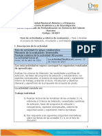 Guía de Actividades y Rúbrica de Evaluación - Unidad 3 y 4 - Fase 2 - Analizar El Proceso de Selección, Vinculación y Contratación de Personal.