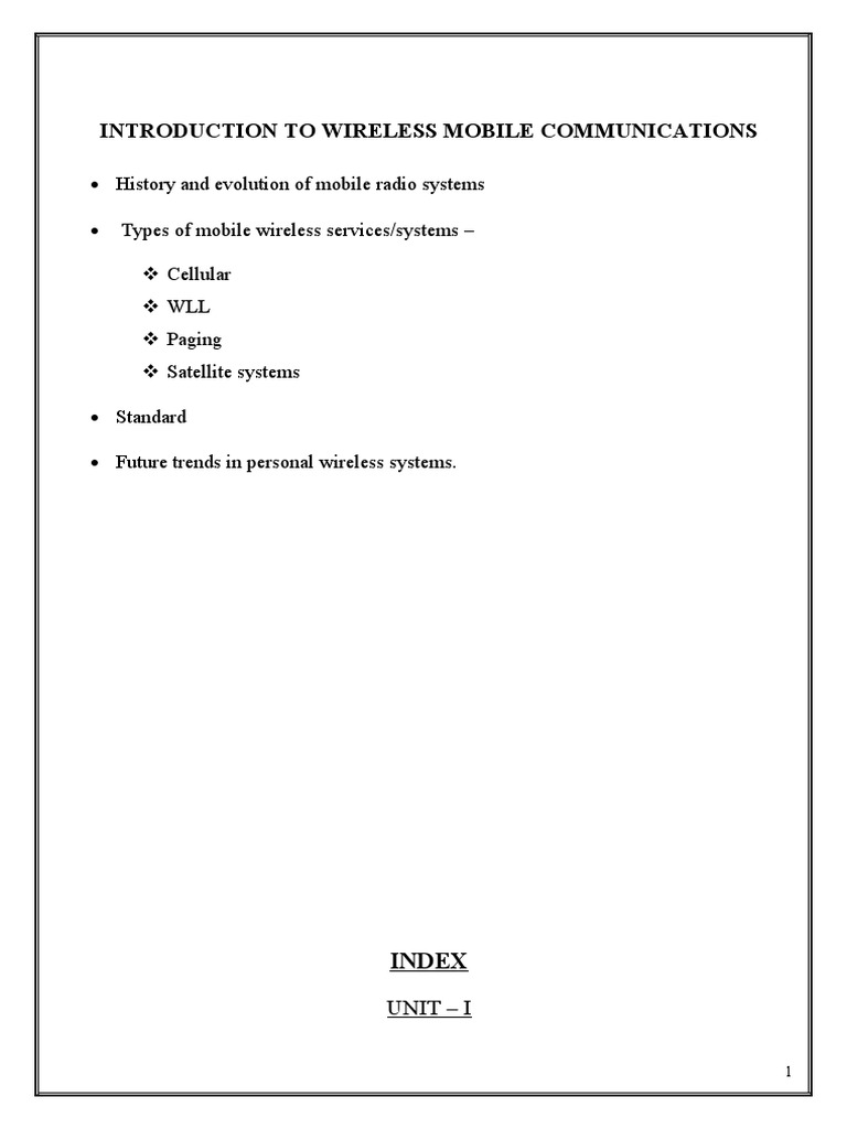 Introduction To Wireless Mobile Communications | PDF | Cellular Network ...