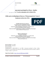 Les PME Et Financement Participatif Au Maroc Quelles Perspectives Cas Des Entreprises de La Ville de Fès