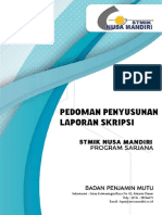 Pedoman Lap Skripsi STMIK Nusa Mandiri Jakarta Periode I 2021