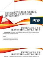 Organizations Their Political, Structural, and Economic Environment