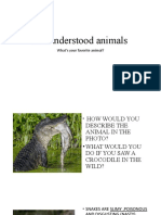 Presentation For Misunderstood Animals.