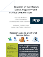 Conducting Research On The Internet: Emerging Ethical, Regulatory and Practical Considerations