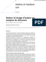 Dominique Maingueneau-Auteur Et Image D'auteur en Analyse Du Discours