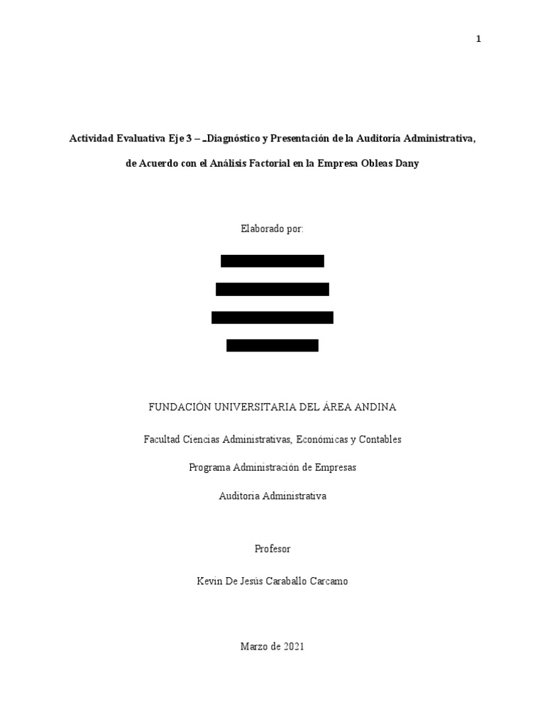 Actividad Evaluativa Eje 3 - Diagnóstico y Presentación de La Auditoría ...