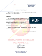 Certificado de Trabajo - Diego