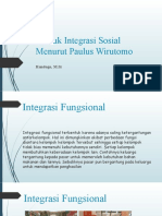 Bentuk Integrasi Sosial Menurut Paulus Wirutomo XI IPS 2021