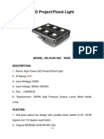 LED Project/Flood Light: MODEL: DK-PL6K-500 500W