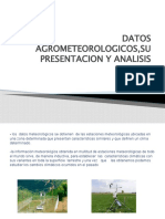 Datos Agrometeorologicos, Su Presentacion y Analisis
