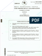 Caribbean Studies P2 2009 (CXCMadeEasy) PDF