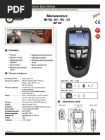 Manometers: MP 100 - 101 - 105 - 112 MP 120