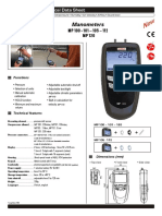 Manometers: MP 100 - 101 - 105 - 112 MP 120