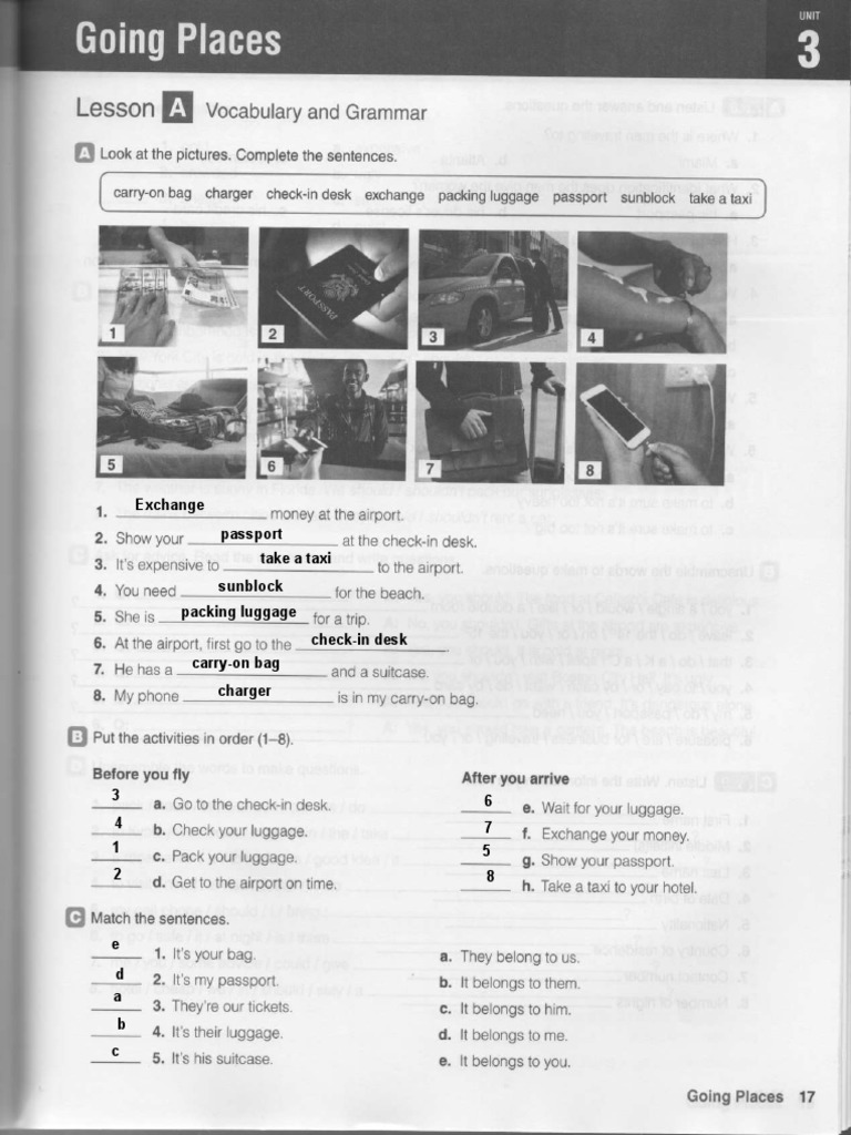 Exchange Passport Take A Taxi Sunblock Packing Luggage CheckIn Desk