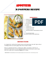 Appetizer: Pepper Poppers Recipe