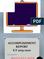 Accomplishment Report (2019-2020)