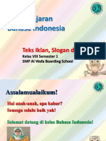 Pembelajaran Bahasa Indonesia: Teks Iklan, Slogan Dan Poster