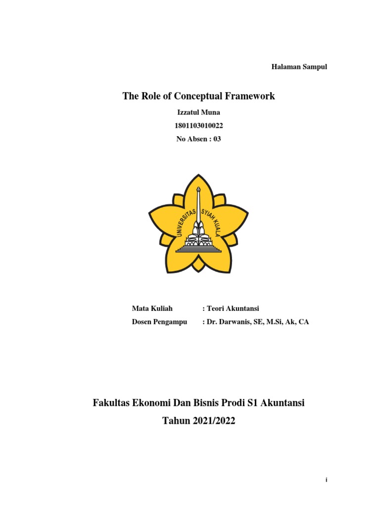 The Role of Conceptual Framework | PDF | Pengelolaan Keuangan & Uang