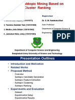 Query Subtopic Mining Based On Cluster Ranking: Supervisor Presenter