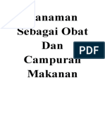 Tanaman Sebagai Obat Dan Campuran Makanan