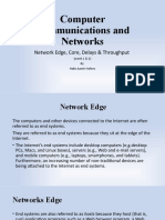 Computer Communications and Networks Edge, Core, Delays & Throughput (week 1 & 2