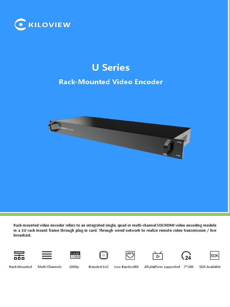 U Series Rack-Mounted Video Encoder | PDF | Video | Streaming Media