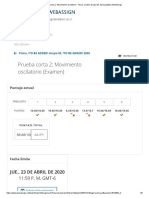 Prueba Corta 2 Movimiento Oscilatorio - Fisica, Section Grupo 05, Spring 2020 - WebAssign