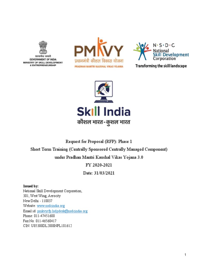 RFP for PMKVY 3.0 Training Providers | PDF | Indemnity | Arbitration
