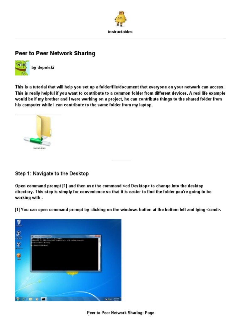 Set Up Peer-to-Peer File Sharing | PDF | Directory (Computing ...