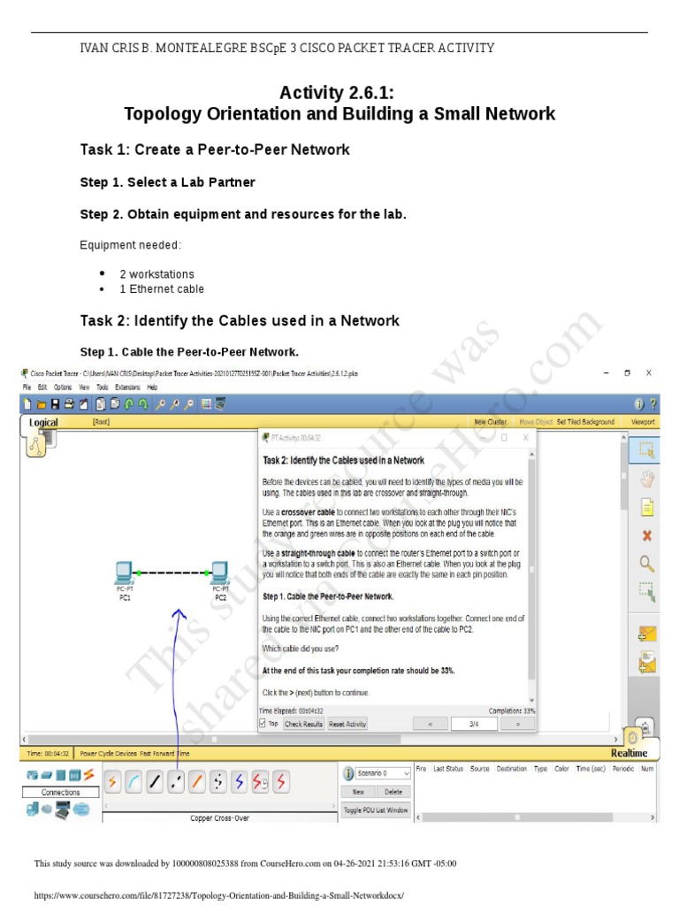 Topology Orientation and Building A Small Network | PDF ...