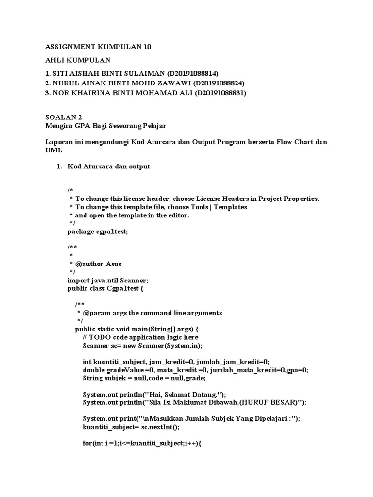 Assignment Kumpulan 10 | PDF | Pointer (Computer Programming ...