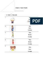 English Grade 1. Topic Family