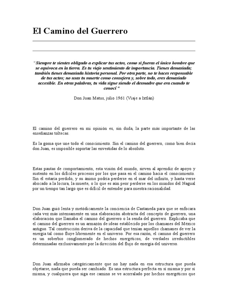 El Camino Del Guerrero | PDF | Muerte | Alma