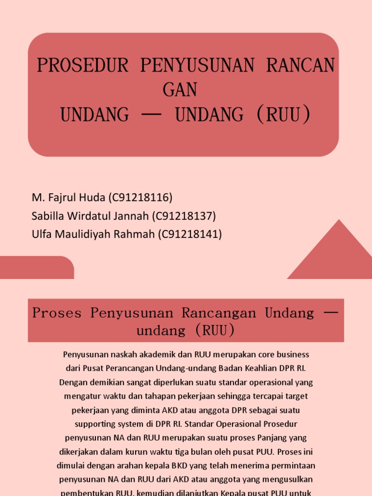 Prosedur Penyusunan RUU di DPR RI | PDF