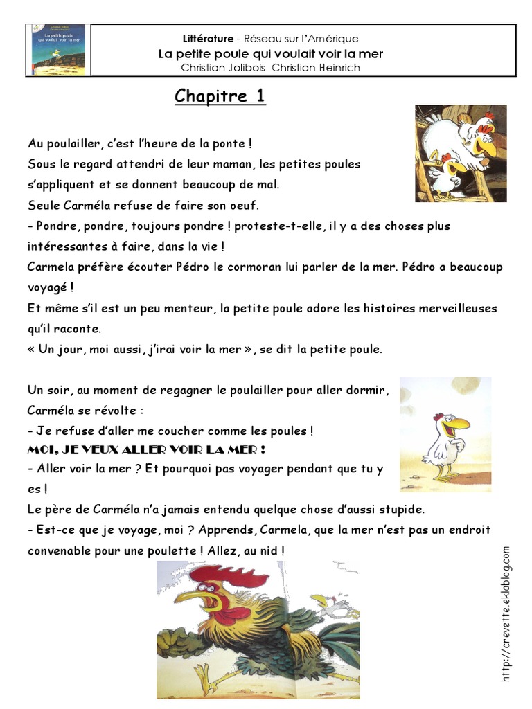 La Petite Poule Qui Voulait Voir La Mer Pdf Gratuit Petites Poules L Et Q | PDF | Romans