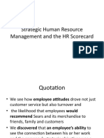 Strategic Human Resource Management and The HR Scorecard
