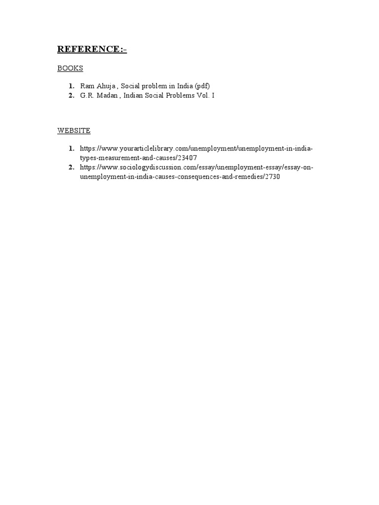 Reference:-: Books | PDF | Social Science